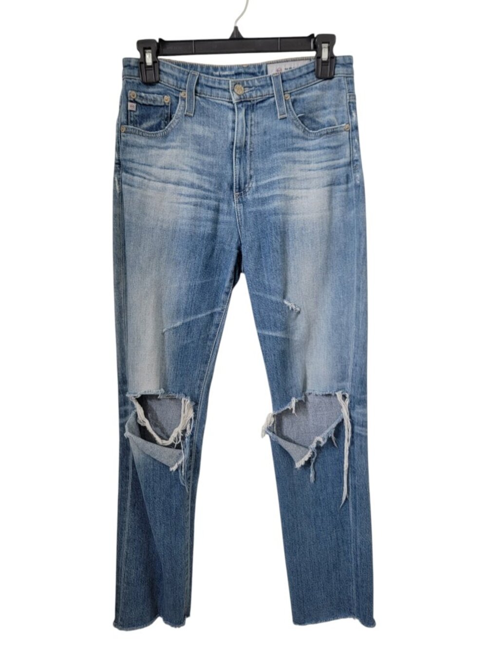 AG Adriano Goldschmied Size 27 "The Isabelle" High Rise Straight Leg Jeans